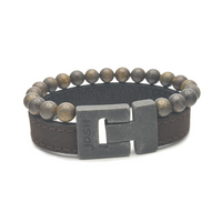 Josh Brown Natural Stone Bracelet 25039VB/BRWN/MED