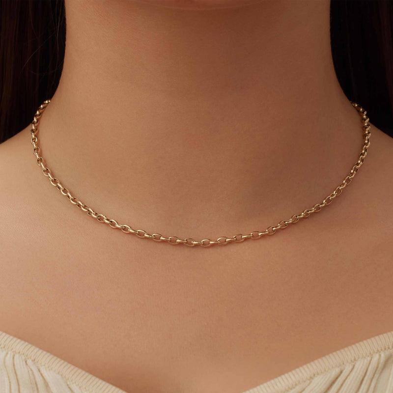 Isabel Bernard Aidee Camille 14 Karaat Gouden Schakelketting IB340159-zoom-