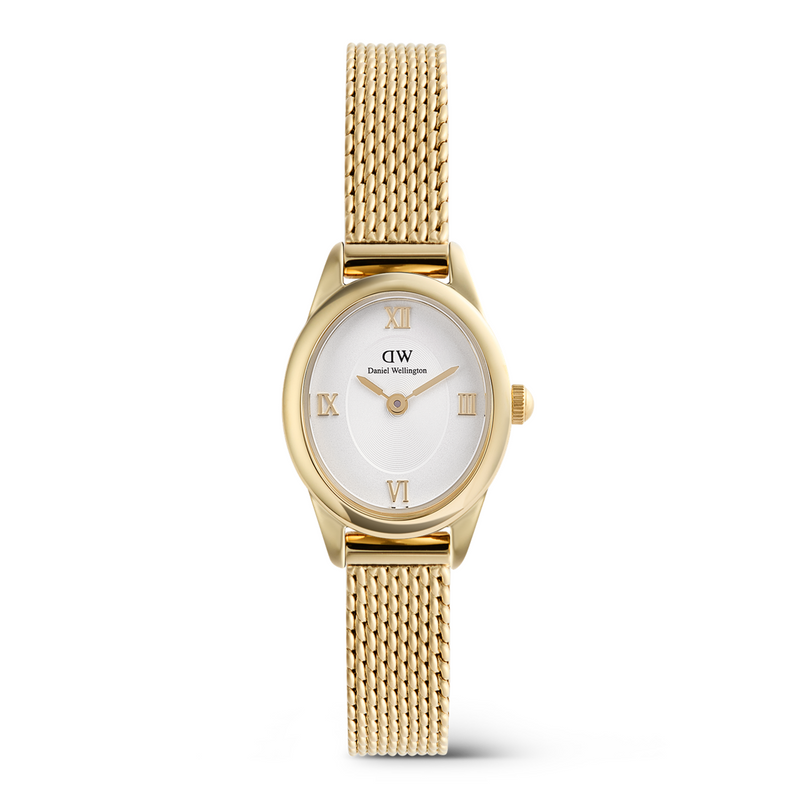 Daniel Wellington Ophelia Mini Mesh Witte Goudkleurige Dameshorloge DW00100939-zoom-