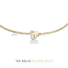 Isabel Bernard Belleville Luna 14 Carat Golden Bracelet IB320020 (Length: 16.00-18.00 cm)