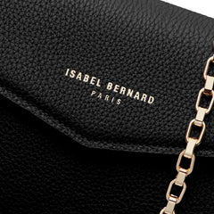 Isabel Bernard Honoré Lina Black Clutch With Detachable Shoulder Chain IB21135-001