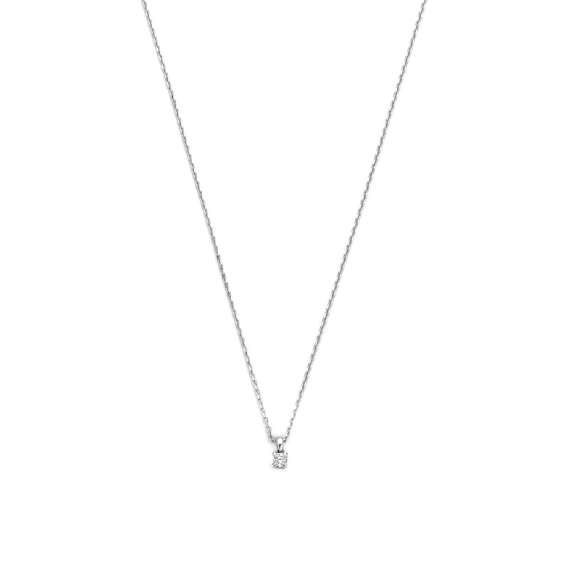 Isabel Bernard De la Paix Céline 14 karaat witgouden collier | diamant 0.05 ct | IBD350004-zoom-
