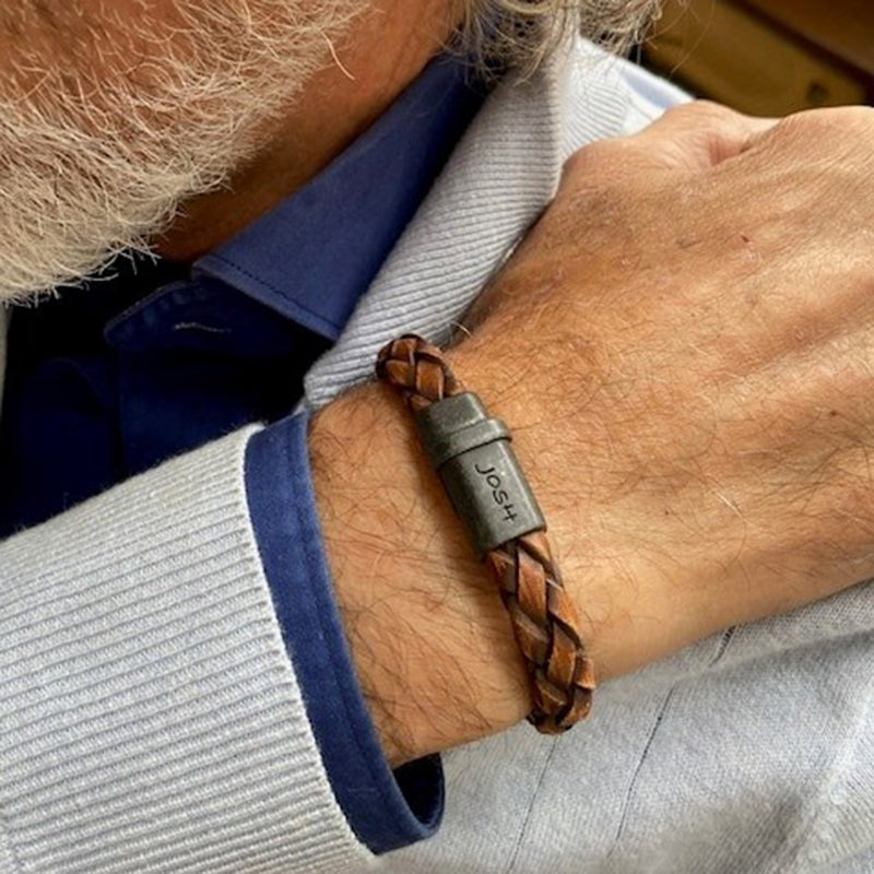 Josh Leather Bracelet 09328VB/CGNC/LME-zoom-
