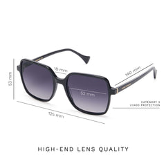 Isabel Bernard La Villette Rene Black Vierkante Sunglasses IB400000-01-01