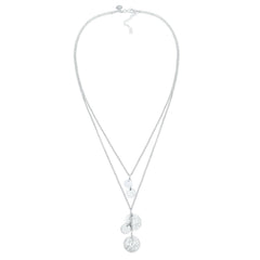 Elli 925 Sterling Silver Layered Necklace with Pendant 2004-BF-0007728-001
