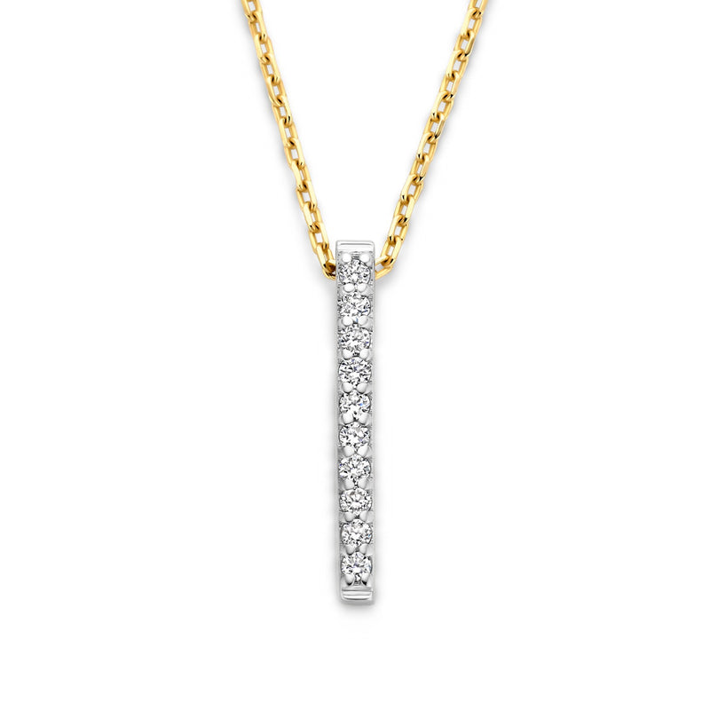 Isabel Bernard De la Paix Flavie 14 karaat gouden collier met diamant 0.06 karaat IBD350032-zoom-