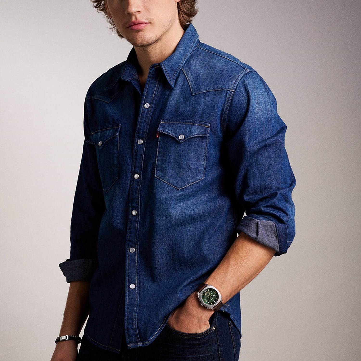 Fossil Machine Green Men's Watch FS6100