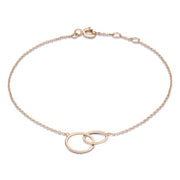 Isabel Bernard La Concorde Loulou 14 Karaat Roségouden Armband IB320106 (Lengte: 16.50-18.50 cm)