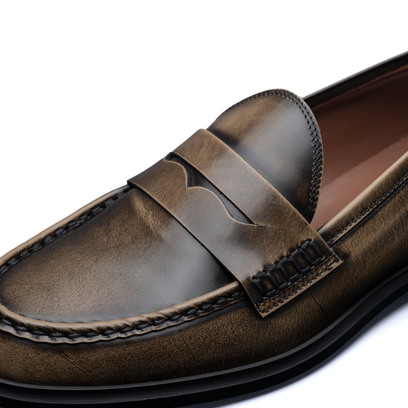 Isabel Bernard Vendôme Blandine mokka loafers van spazzolato leer IB51015-639-36-zoom-