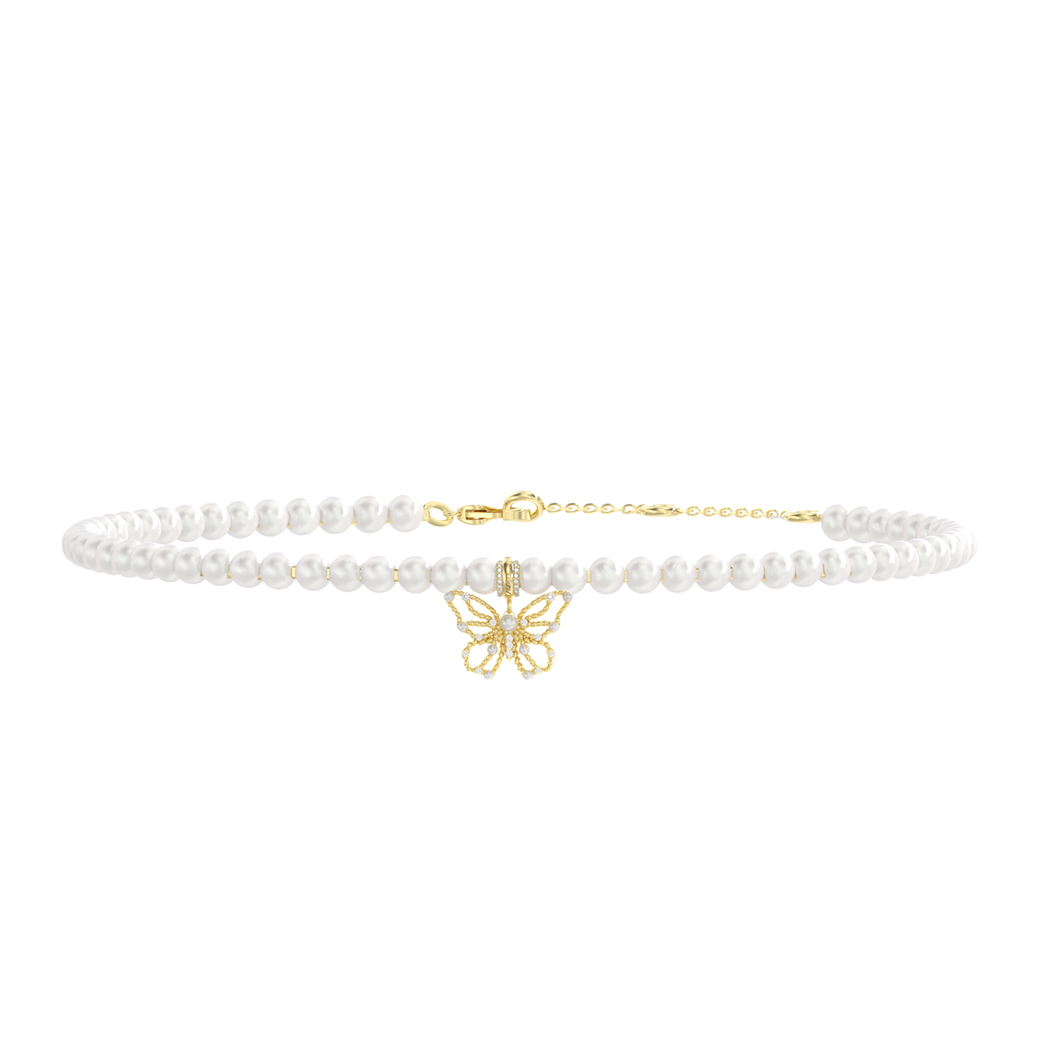 Guess Borboleta Gold-coloured Necklace JUBN06122JWYGT-U