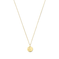 Violet Hamden Venus 925 Sterling Silver Gold-coloured Necklace with Birthflower VH340025-JUN