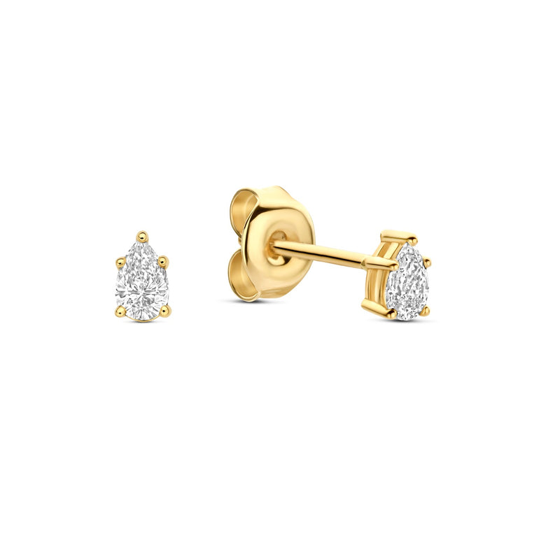 Isabel Bernard De la Paix Eloise 14 karaat gouden oorknop met diamant 0.2 karaat IBD360036-zoom-