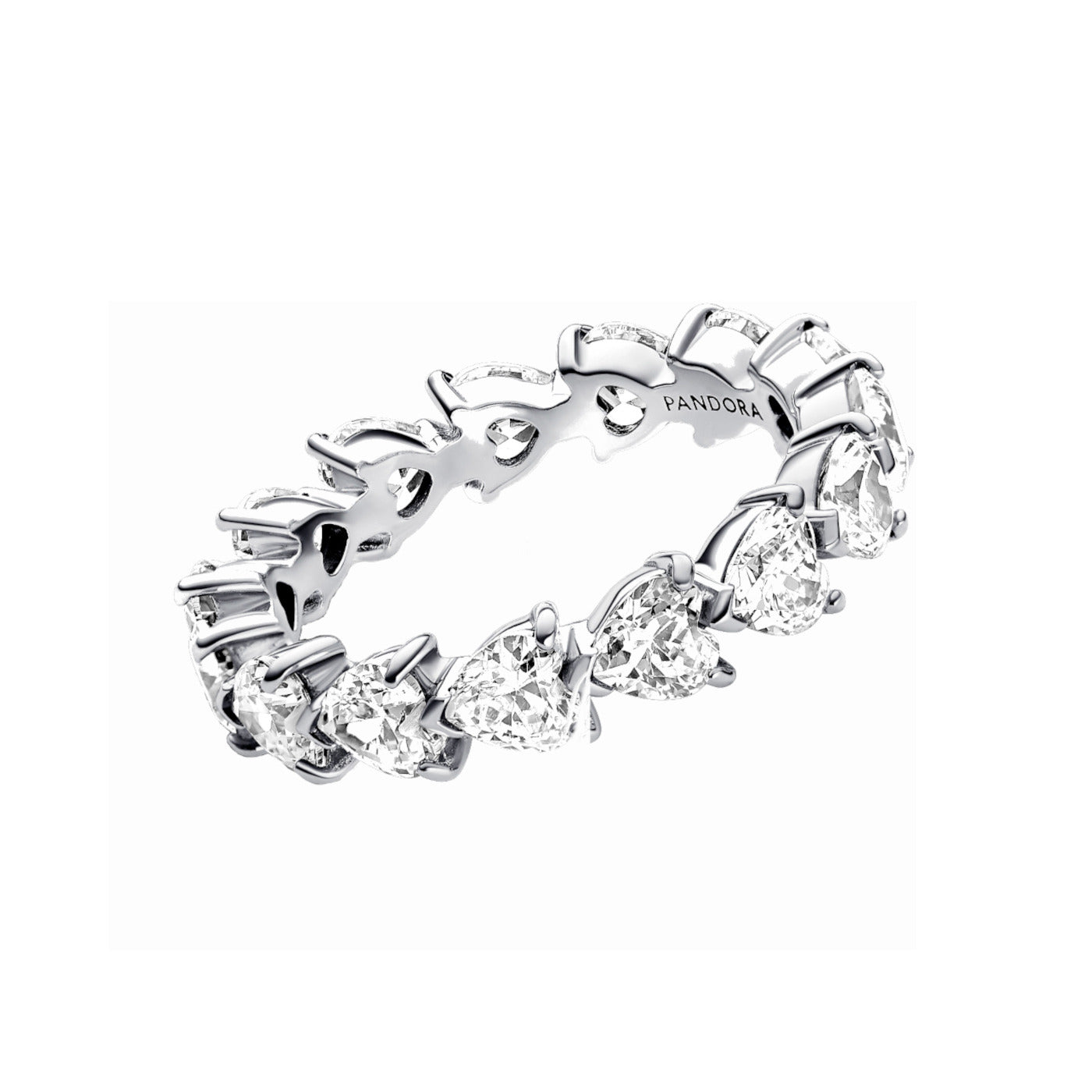 Pandora Timeless 925 Sterling Silver Hearts Ring 193103C01-52