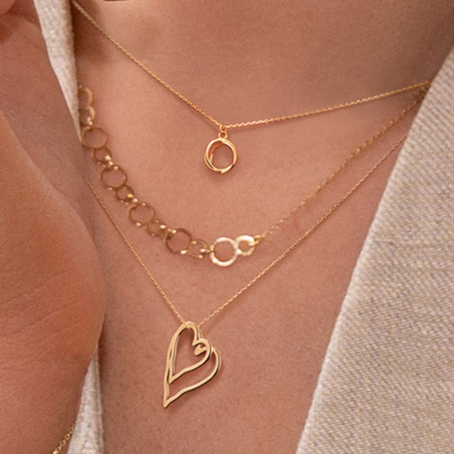 Jackie Gold Spindle 14 Karat Gold Necklace JKN25.551