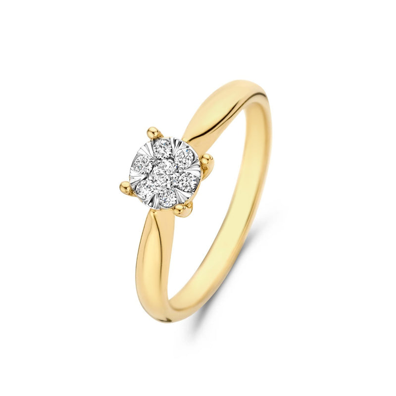 Isabel Bernard De la Paix Hanaé 14 karaat gouden ring | diamant 0.14 ct | IBD330008-60-zoom-