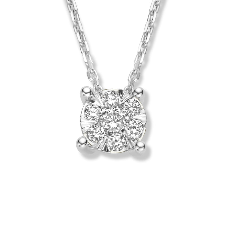 Isabel Bernard De la Paix Hanaé 14 karaat witgouden collier | diamant 0.14 ct | IBD350010-zoom-
