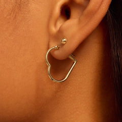 Beloro Jewels Regalo d'Amore 9 karat gold heart earring set BO90053