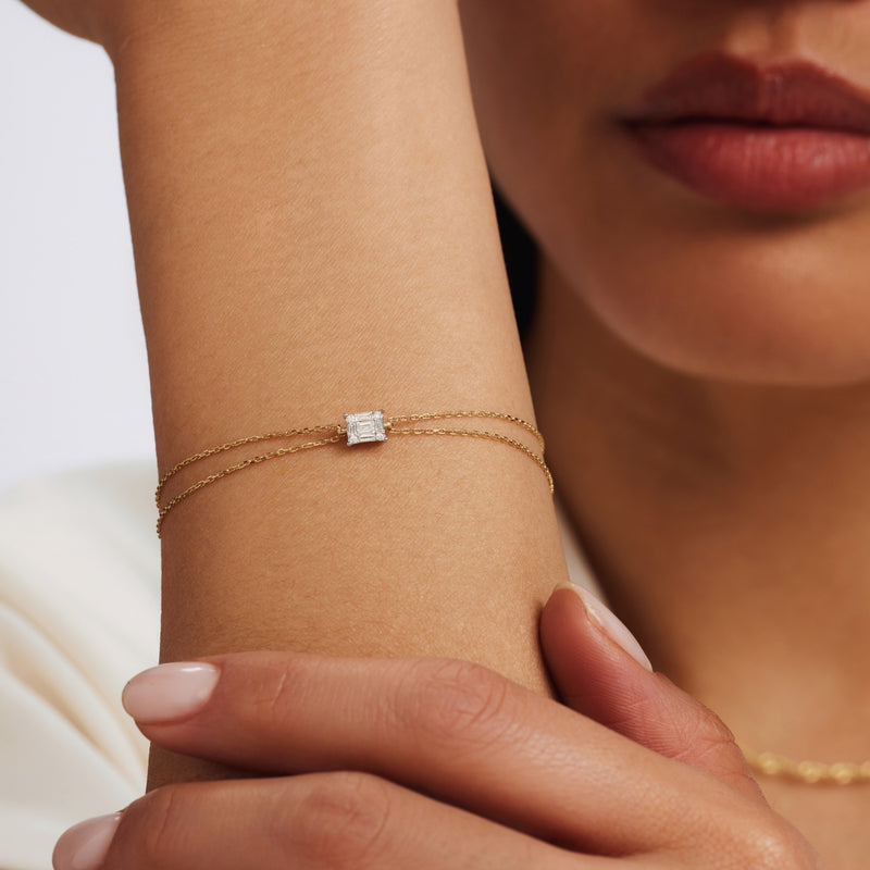 Isabel Bernard De la Paix Maxime 14 Karaat Gouden Armband | Diamant 0.10 ct | IBD320009-zoom-