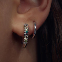 Parte Di Me Santa Maria della Base 925 Sterling Silver Hoop Earrings PDM36061