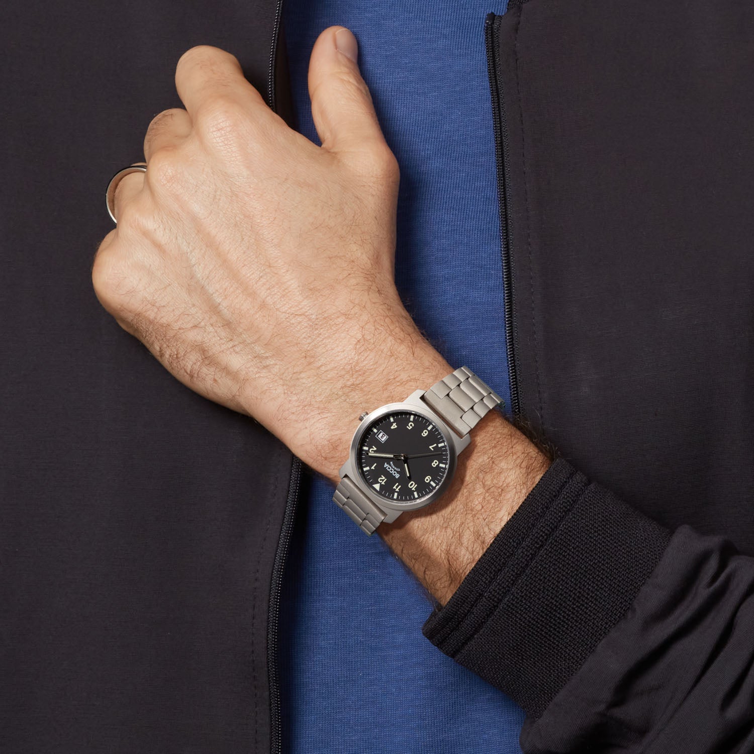 Boccia Titanium Zwart Heren Horloge 2002-3630-03