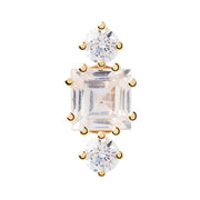 PD Paola The New Essentials 925 Sterling Silver Earstud PG01-734-U with 18K Gold Plating