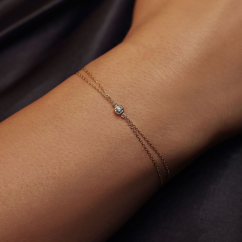 Isabel Bernard De La Paix Inaya 14 Karaat Gouden Armband | Diamant 0.02 ct | IBD320011-zoom-