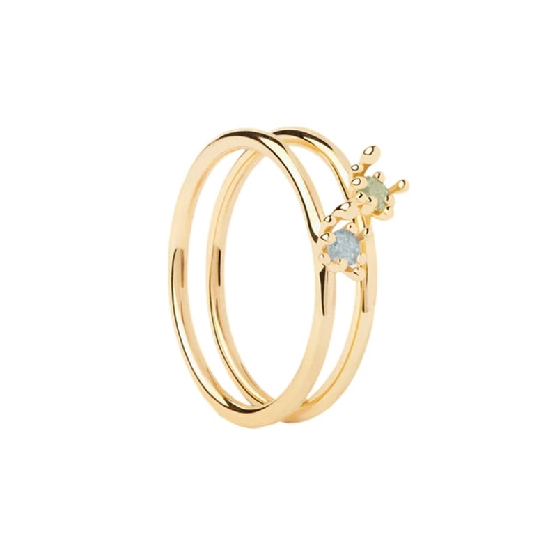 P D Paola Color 925 Sterling Silver Ring with Gold Plating AN01-C94-16-zoom-