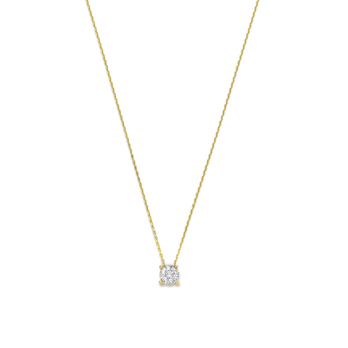 Isabel Bernard De la Paix Hanaé 14 Carat Golden Necklace | diamond 0.14 ct | IBD350008