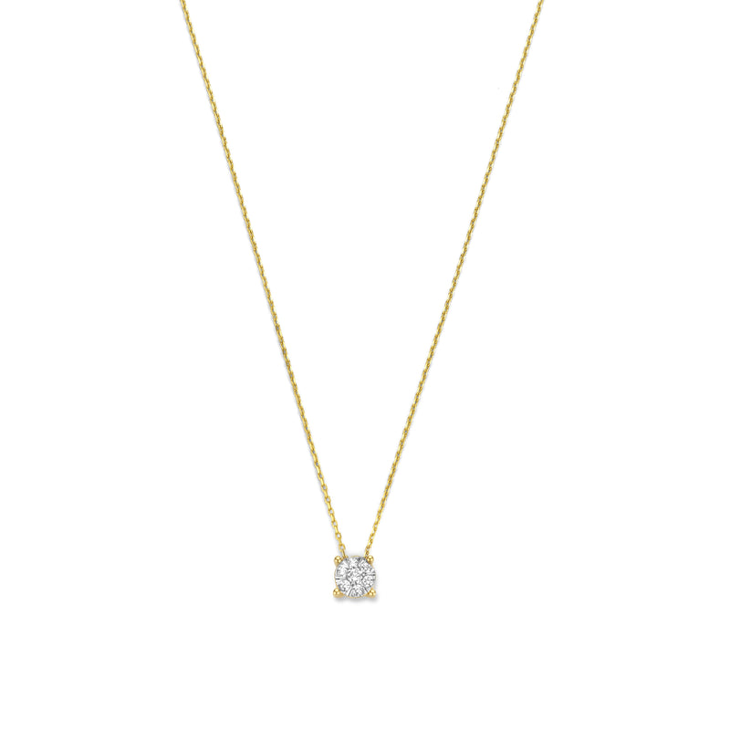 Isabel Bernard De la Paix Hanaé 14 karaat gouden collier | diamant 0.14 ct | IBD350008-zoom-