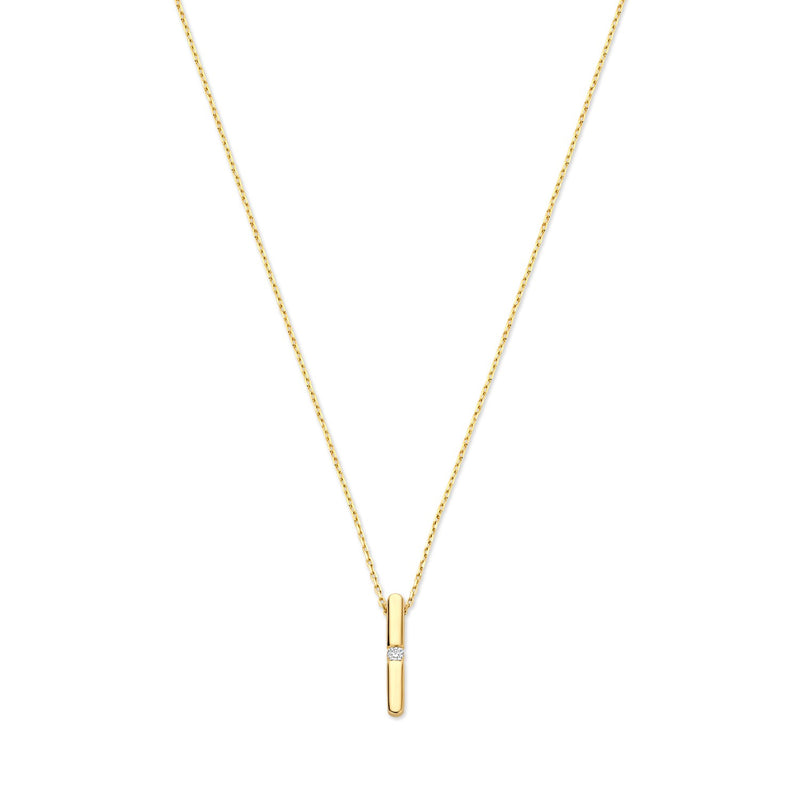 Isabel Bernard De la Paix Flavie 14 karaat gouden collier met diamant 0.03 karaat IBD350027-zoom-