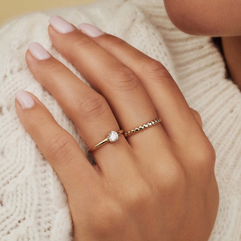 Isabel Bernard Rivoli Zélie 14 Karaat Gouden Ring IB330067-52 (Maat: 52)-zoom-