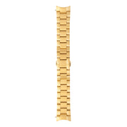 Sem Lewis Metropolitan stalen horlogeband 24 mm goudkleurig SL620026
