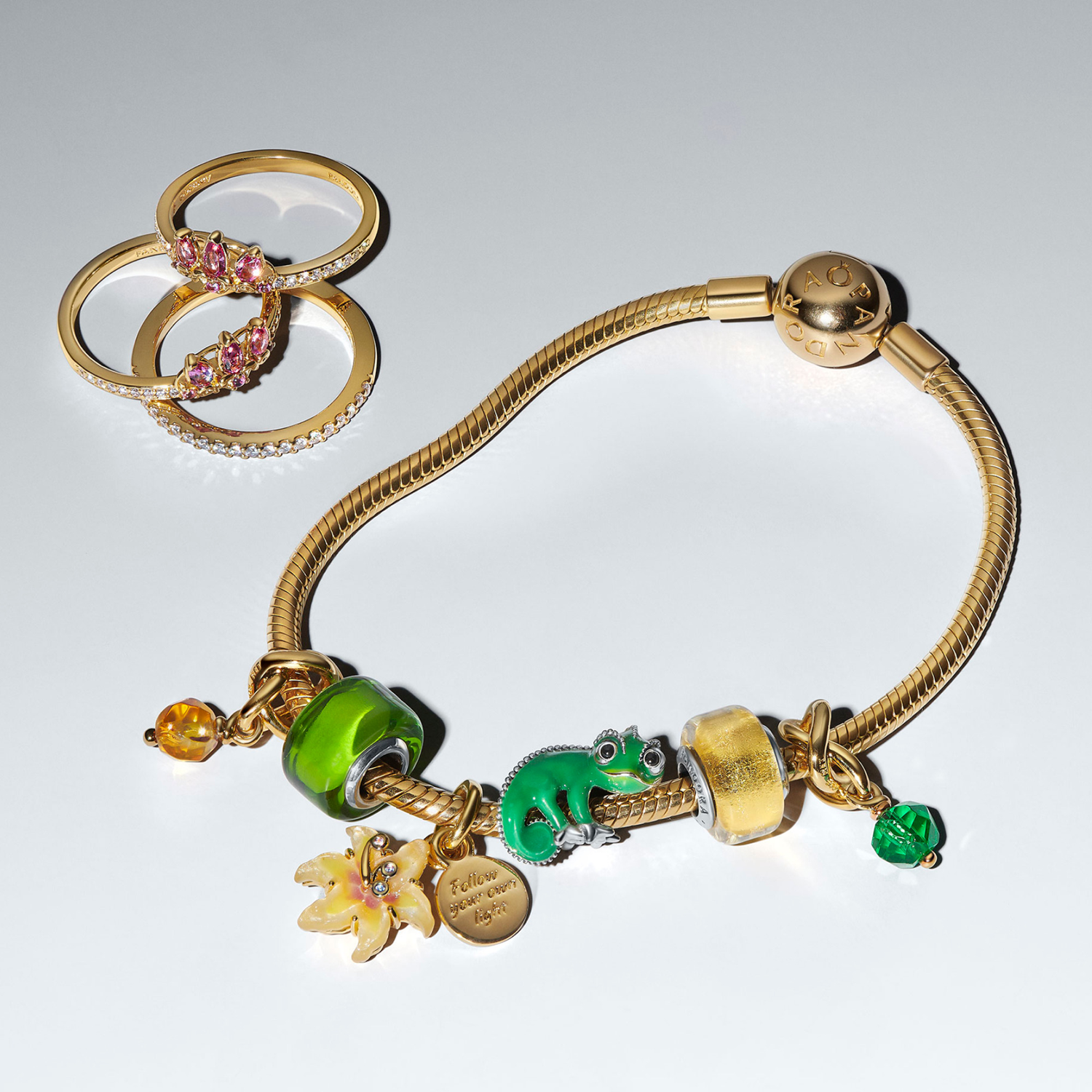 Pandora Collabs 925 Sterling Silver Disney Tangled Pascal Charm 793983C01