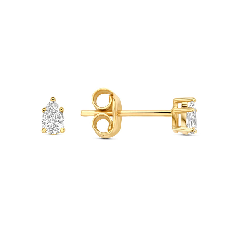 Isabel Bernard De la Paix Eloise 14 karaat gouden oorknop met diamant 0.2 karaat IBD360036-zoom-