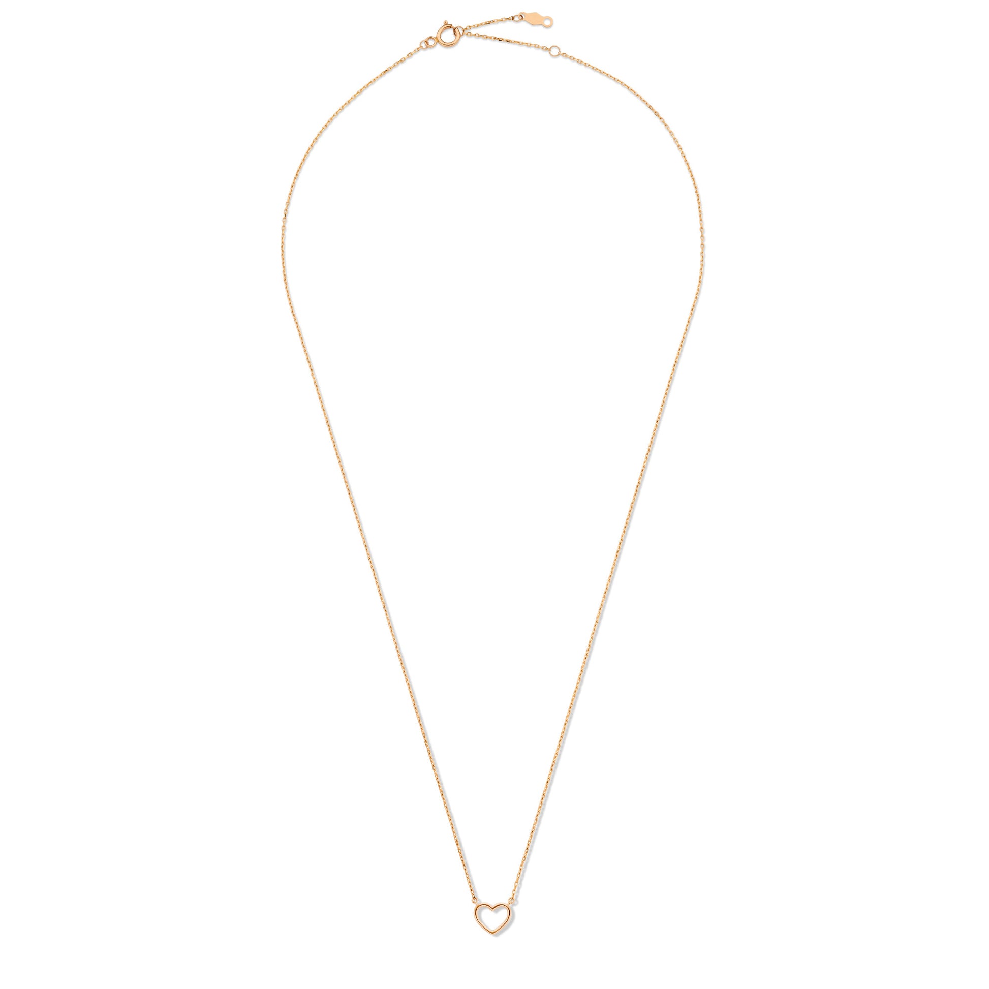 Isabel Bernard La Concorde Amore 14 Carat Rosegold NecklacewithHeart IB340063