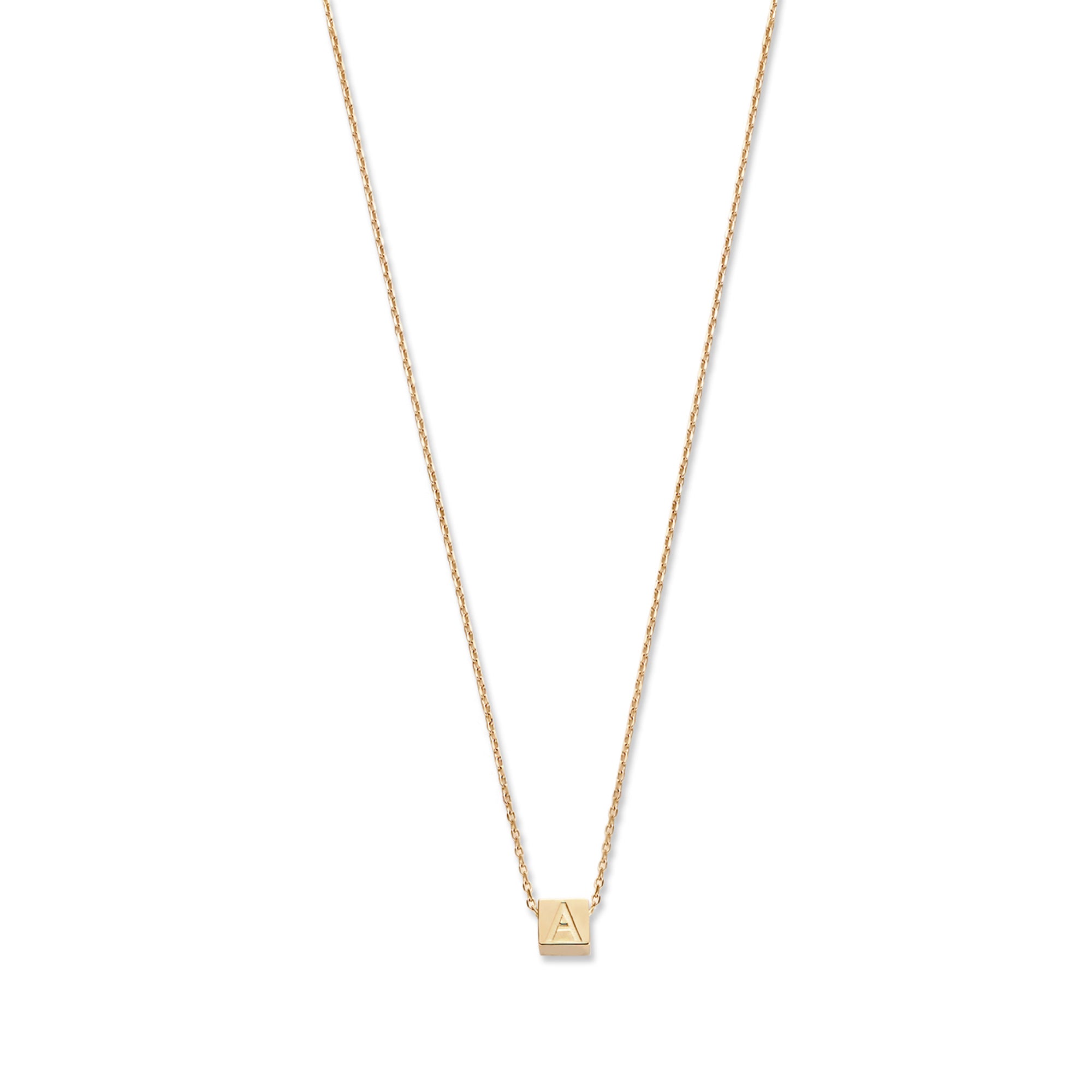 Isabel Bernard La Concorde 14 Karaat Roségouden Kubus Initial Ketting IB340055-Z