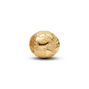 Pandora Moments Gold Plated Textured Globe Mini Charm 764529C00