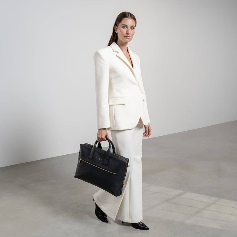 Isabel Bernard Honoré Anique Zwarte Kalfsleren Handtas IB25071-zoom-