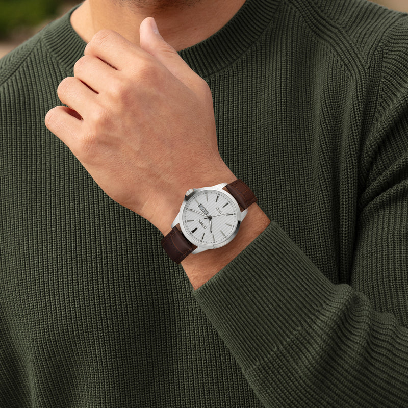 Olympic John Zilverkleurig Heren Horloge 2002-OL26HSL077-zoom-