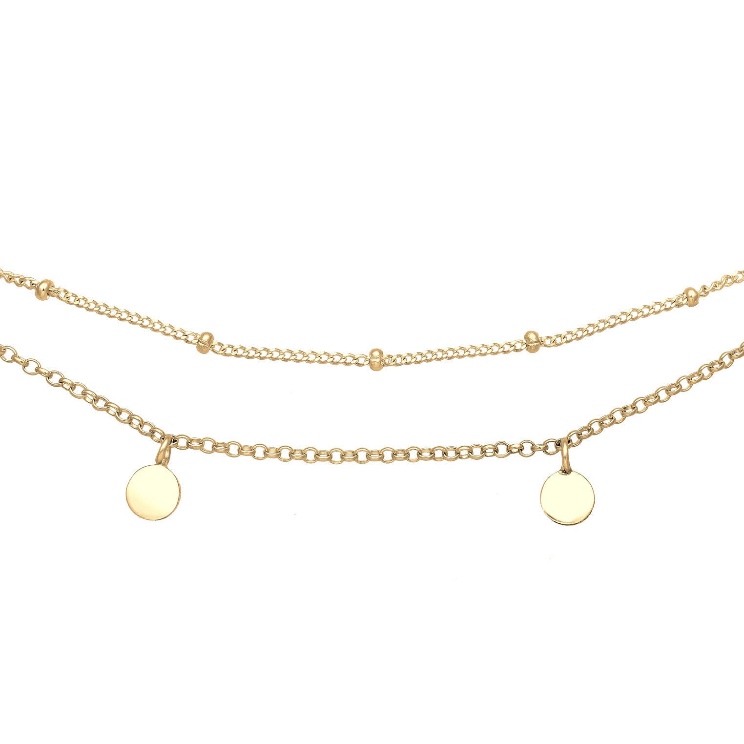 Elli 925 Sterling Silver Layered Choker 2004-BF-0007753-001