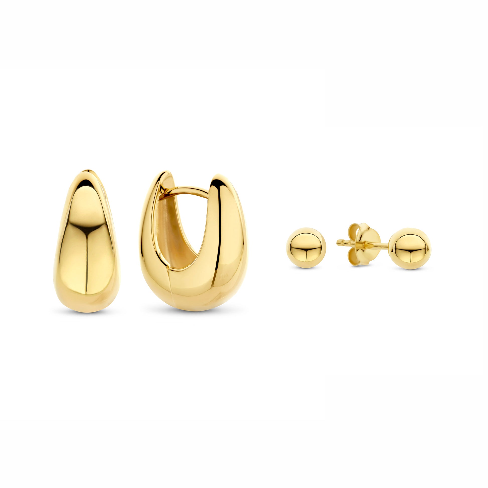 Parte Di Me Soprendimi 925 Sterling Silver Gold Plated Earrings Set PDM90055