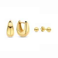 Parte Di Me Soprendimi 925 Sterling Silver Gold Plated Earrings Set PDM90055