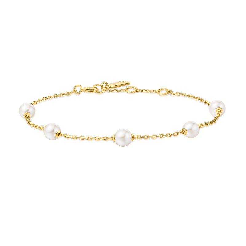 Ania Haie Miss Dainty Goudkleurige Parel Armband AH-B065-01G-zoom-