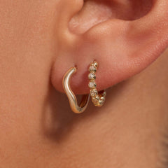 Beloro Jewels La Rinascente Mathilde 9 karat gold hoop earrings (9,6 mm) BO360109