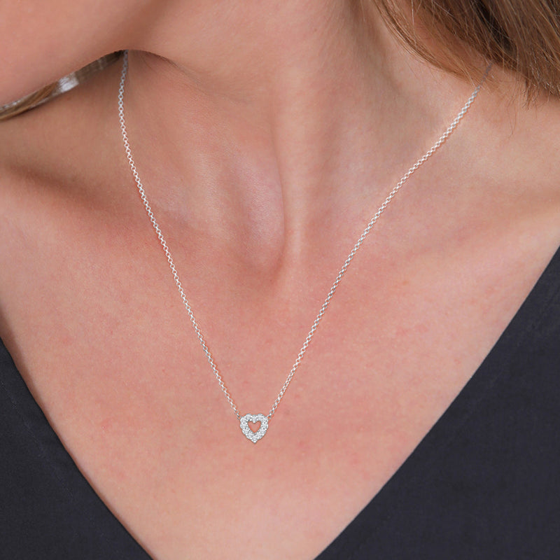 Elli 925 Sterling Silver Necklace with Lab grown diamond (0.18 ct) 2004-BF-0007600-001-zoom-