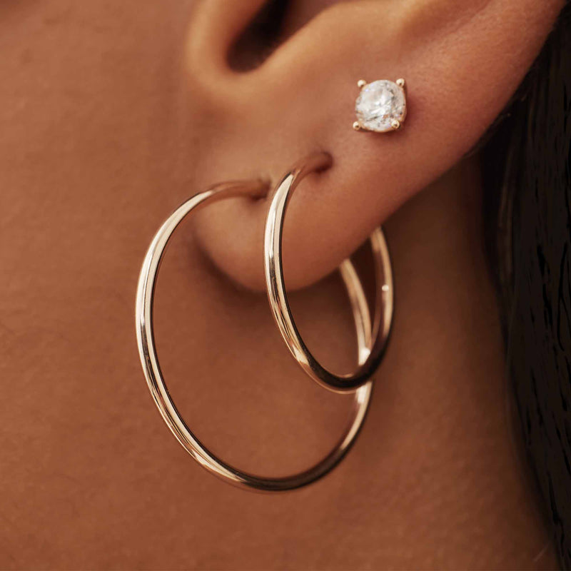 Isabel Bernard Cadeau d'Isabel 14 Karaat Rosé Gouden Oorbellen Set IB90077-zoom-