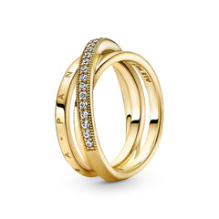 Pandora Crossover Pavé Triple strap Ring 169057C01-52