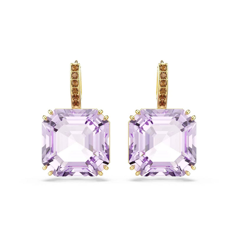 Swarovski Millenia Goudkleurige Oorbellen met Paarse Kristal 5759990-zoom-