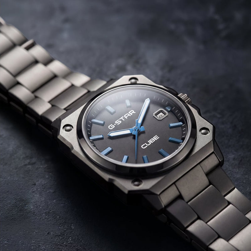 G-STAR Cube Gunkleurig Analoog Herenhorloge GSW.508.07-zoom-