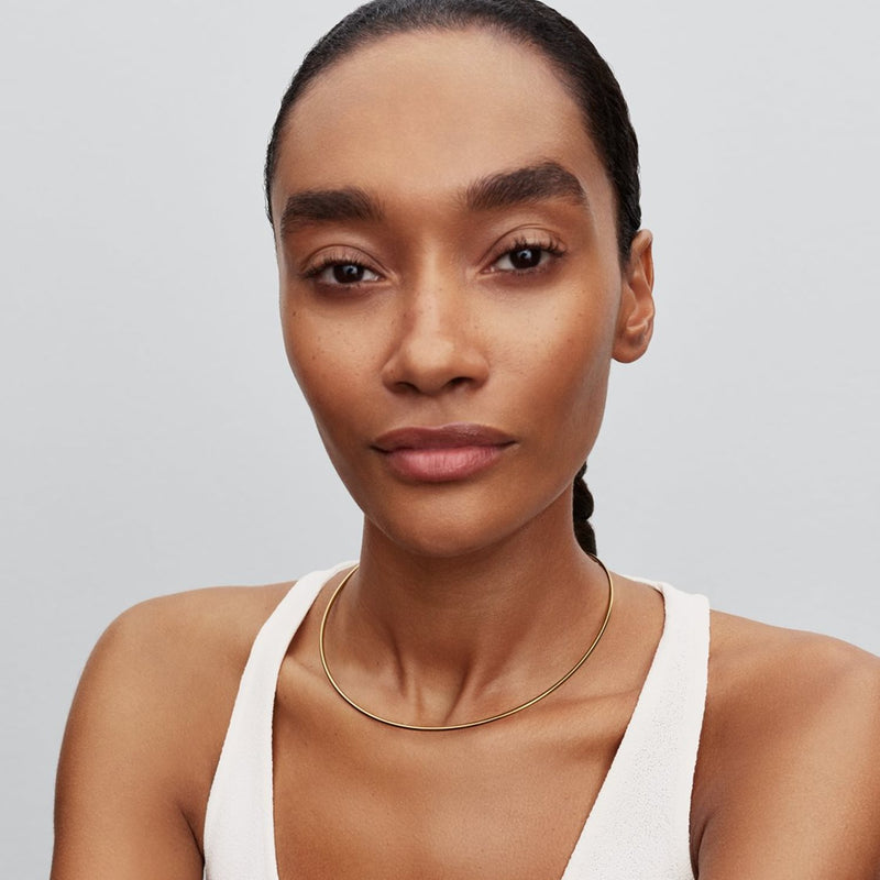 Pandora Moments Verguld Tubular Choker Ketting 364705C00-M-zoom-